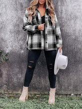 Casual Loose Retro Plaid Stitching Shirt Top
