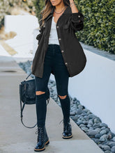 Button Down Oversized Collar Shirt Coat