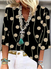 Classic Polka Dot Loose Blouse Top