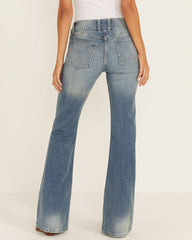 90s Vintage Obliques Button Low Waist Flare Jeans