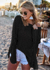 Long Sleeve Cut Out Cover Up