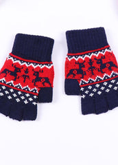 Elk Pattern Knitted Gloves