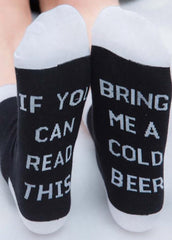 Letter Printed Socks