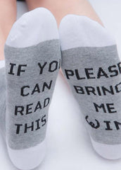 Letter Printed Socks