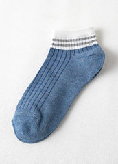 Cotton Striped Women's Boat Socks