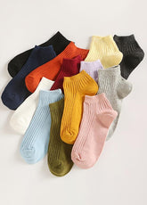 Cotton Women's Boat Socks 5 Pack