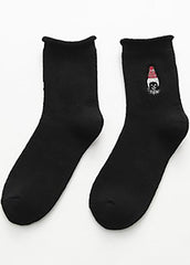 Clown Embroidery Women's Socks