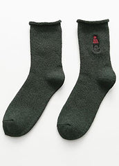 Clown Embroidery Women's Socks