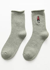 Clown Embroidery Women's Socks
