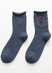 Clown Embroidery Women's Socks