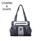 Casual Women's Fashion Trendy One-shoulder Large Solid Color Retro Shoulder Bags
