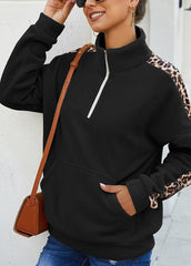 Long Sleeve Round Neck Patchwork Top