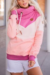 Color Block Drawstring Hoodie