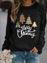 Casual Merry Christmas Printed Sweatshirt