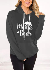 Casual Long Sleeve Letter Printed Hoodie