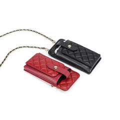 Classic Rhombus Women's Shoulder Leather Chain One-piece Mini Crossbody Bags
