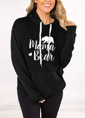 Casual Long Sleeve Letter Printed Hoodie