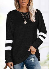 Long Sleeve Patchwork T-shirt