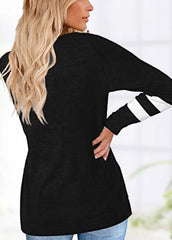 Long Sleeve Patchwork T-shirt