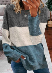 Color Block Long Sleeve Top