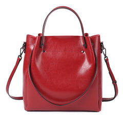Wax Leather Women's Fashion Portable Shoulder Bags