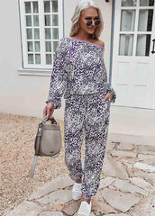 Long Sleeve Printed Top And Pants