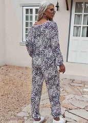 Long Sleeve Printed Top And Pants