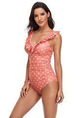 Flouncing Dot One Piece Swimwear