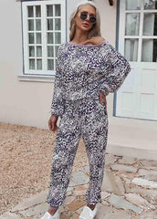 Long Sleeve Printed Top And Pants
