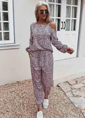 Long Sleeve Printed Top And Pants