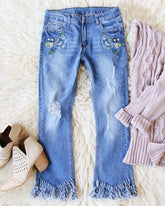 90s Vintage Ripped Fringe Hem Low Waist Jeans