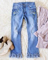 90s Vintage Ripped Fringe Hem Low Waist Jeans