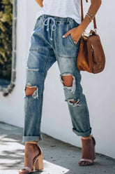 Cotton Pocketed Denim Bottoms