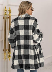 Casual Plaid Long Sleeve Coat