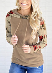 Long Sleeve Casual Printed Hoodie