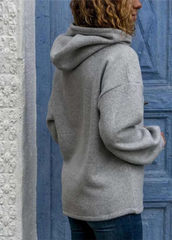 Long Sleeve Hat collar Printed Casual Hoodie