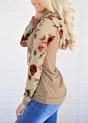 Long Sleeve Casual Printed Hoodie