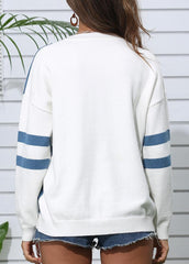 Casual Patchwork Long Sleeve Sweater