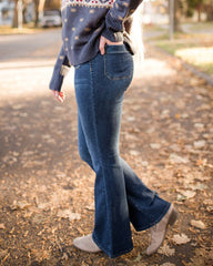 90s Vintage Dual Pocket Front Low Waist Flare Jeans