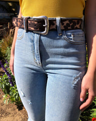 70s Vintage Ripped Zip Fly High Waist Flare Jeans