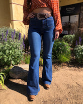 70s Vintage Dual Pocket Front Flare Jeans
