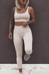 Solid Seamless Bra Leggings Set