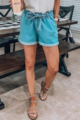 Bow Tie Denim Shorts