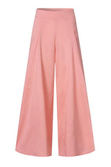 Solid High Waist Wide Leg Pants