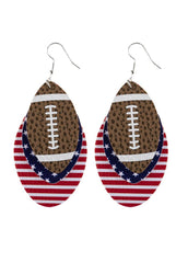 Flag Day Theme Multi-layer Sequins Striped Fashion Earrings