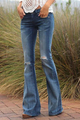 Broken Hole Bell Jeans