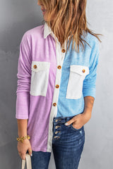 Colorblock Fleece Shirt