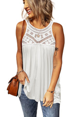 White Crochet Lace Tank Top