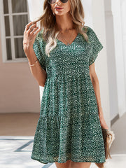 Women's Dresses Fashion Print Loose Chiffon Mini Dress
