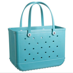 Women's Beach Printed Basket Hole Handbags
